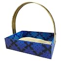 MDF Wooden Hamper Basket, Shades of Blue