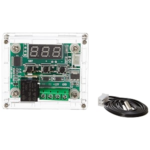 themisto - built with passion clear acrylic case shell housing with w1209 digital led dc 12v temp thermostat temperature control switch module controller board