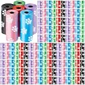 Thenshop 3000 Counts 200 Rolls Poop Bags for Dogs Plastic, Paw Print Style