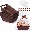 Thenshop 44 Pcs Brown Small Gift Baskets Bulk Empty to Fill