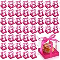Thenshop 50 Pcs Clear Cupcake Boxes Individual 3.5 Inch, Hot Pink