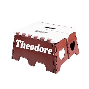 theodore 12 inches super strong folding step stool for adults and kids  kitchen stepping stools  garden step stool kitchen stool  brown and ivory