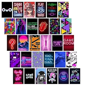 thepaper9store wall collage kit gaming set-30