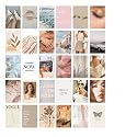 Thepaper9store Soft Neutral Wall Collage Kit Set of 30 (A6 Size) | Premium 300 GSM Thick Paper | Beige Minimal Aesthetic Posters | Neutral Room Decor | Glue Dots Included