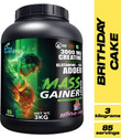 thepureology Giant Mass Gainer Weight Gainers/Mass Gainers (3 kg, Birthday Cake)