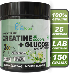 thepureology monohydrate creatine  glucose pre workout 150 g mojito