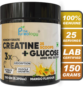 thepureology monohydrate creatine  glucose pre workout 150 g mango