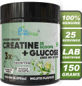 thepureology Monohydrate Creatine + Glucose Pre Workout (150 g, Mojito)
