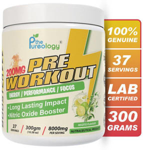 thepureology pre workout 6000mg pre workout 300 g mojito