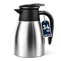 Thermal Coffee Carafe for Keeping Hot – 34OZ Insulated Small Coffee Pot