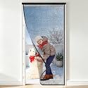 Thermal Insulated Door Curtain, Retractable Screen Door Cover with Track