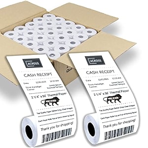 across toll roll thermal paper 2 inch  58mm set of 25