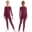 Thermal Sets for Girls Boys Long Sleeve Pullover Top with Pants