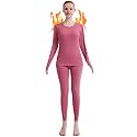 Thermal Underwear for Women Crew Neck Solid Ultra Soft Long John Sets Womens Long Underwear Moisture-Wicking Base Layer Gifts