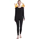 Thermal Underwear for Women Crew Neck Solid Ultra Soft Long John Sets Womens Long Underwear Moisture-Wicking Base Layer Gifts