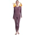 Thermal Underwear for Women Crew Neck Solid Ultra Soft Long John Sets Womens Long Underwear Moisture-Wicking Base Layer Gifts