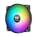 Thermaltake CT200 ARGB PWM Fan Single Pack, PWM Controlled 500~900 rpm, 5V Motherboard Sync, 16.8 Million Color 9 Addressable LEDs, Airflow 131.6 CFM, Hydraulic Bearing, 200mm, Black, CL-F179-PL20SW-A