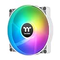Thermaltake CT200 ARGB PWM Fan Single Pack, PWM Controlled 500~900 rpm, 5V Motherboard Sync, 16.8 Million Color 9 Addressable LEDs, Airflow 131.6 CFM, Hydraulic Bearing, 200mm, White, CL-F180-PL20SW-A