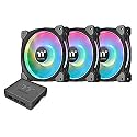 Thermaltake Riing Duo 120mm 16.8 Million RGB Color (Alexa, Razer Chroma) Software Enabled 2 Light Rings 18 Addressable LED 9 Blades Hydraulic Bearing Case/Radiator Fan, 3 Pack, CL-F073-PL12SW-A