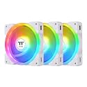 Thermaltake SWAFAN EX 14 ARGB PC Cooling Fan White, 3-Fan pcak, 500~2000 RPM, Magnetic Connection, Reversable Blades, sync with MB RGB Software, CL-F170-PL14SW-A
