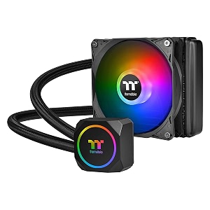 thermaltake th120 argb motherboard sync edition intel lga1700 readyam5amd all-in-one liquid cooling system 120mm high efficiency radiator cpu cooler cl-w285-pl12sw-b black