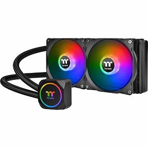 thermaltake th240 argb motherboard sync edition intel lga1700 readyam5 amd all-in-one liquid cooling system 240mm high efficiency radiator cpu cooler cl-w286-pl12sw-c black