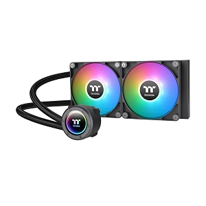 thermaltake th240 argb sync v2 240mm aio cpu cooler 120mm argb fans x2 pwm 5002000 rpm compatible with intel amp amd sockets desktop pc 81 inches length