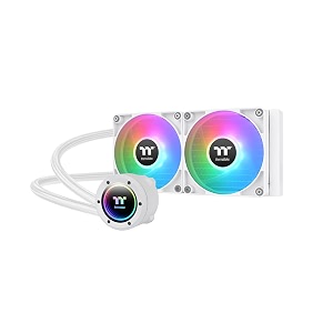 thermaltake th240 v2 argb syncalo liquid coolerfan 120mm2pwm 5002000 rpmmirror waterblockmb argb sync controlwhite 10 inches length desktop compatible
