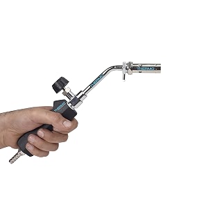 thermo 30 cm 12 inch flamethrower with burner no 1 both made of brass  gold amp silver melting torch jewelry soldering metal heating welding brazing amp heat treatment tool  made in bharat