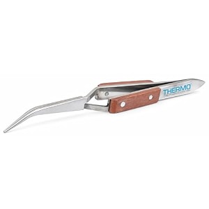 thermo diagonal cross locking stainless steel tweezer with fiber handleself closing tweezer 1 piece