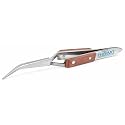 Thermo Diagonal Cross Locking Stainless Steel Tweezer with Fiber Handle/Self Closing Tweezer (1 Piece)