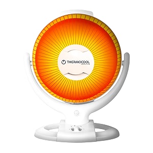 thermocool sun heater 1234 400800 watt room heater  oscillating  isi approved  instant heating  multipurpose amp portable heater  rust-free metal  lightweight  1 year warranty large