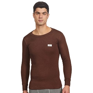 thermocot winter thermal top for men in cotton blend  round neck men39s inner thermal wear  full sleeves and snug fit  premium thermal vest for men  pack of 1