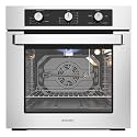 ThermoMate 24 Inch Gas Wall Oven, ETL Certified, Natural Gas Oven with Bake Broil Rotisserie Functions, 2.12 Cu.Ft, Convenction Fan, Timer, 120V Cord Plug, Stainless Steel