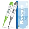 Thermometer for Baby, 2 Packs, Rectal Digital Thermometer with 10 Seconds Fast Reading (Grey+Green)
