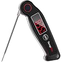 ThermoPro TP19 Waterproof Digital Meat Thermometer for Grilling with Ambidextrous Backlit & Thermocouple Instant Read Thermometer Kitchen Cooking Food Thermometer for Candy Water Oil BBQ Grill Smoker