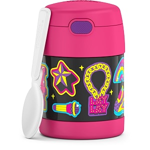 thermos funtainer 10 ounce stainless steel vacuum insulated kids food jar with spoon that girl lay lay