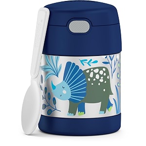thermos funtainer 10 ounce stainless steel vacuum insulated kids food jar with spoon dinosaur kingdom