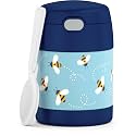 THERMOS FUNTAINER 10 Ounce Stainless Steel Vacuum Insulated Kids Food Jar with Spoon, Honey Bees