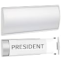Therwen 1 Pack Aluminum Office Door Name Plate Holder, Silver, 8 x 3 in