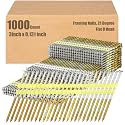 Therwen 1000 Count 3 Inch x 0.131 Inch Framing Nails, 21 Degree