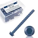 Therwen 40 Pack 1/2 x 6 Inch Concrete Screws Hex Washer Head, Blue