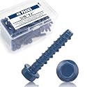 Therwen 40 Pack 5/16 x 2 Inch Concrete Screws Hex Washer Head, Blue