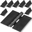 Therwen 8 Pcs Weld Hinges Heavy Duty Steel Butt Hinge, 3 Inches