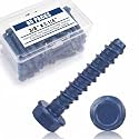 Therwen 80 Pack 3/8 x 2-1/4 Inch Concrete Screws Hex Washer Head, Blue