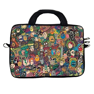 theskinmantra chain laptop sleeve bag compatible with laptopmacbookschrombooknotebookzbook 116 inch slingstrap herping derping