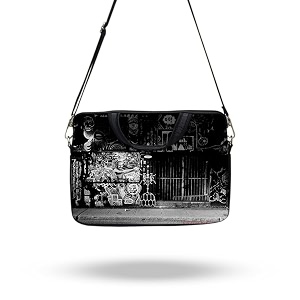 theskinmantra chain laptop sleeve bag compatible with laptopmacbookschrombooknotebookzbook 141 inch slingstrap tattoo shop