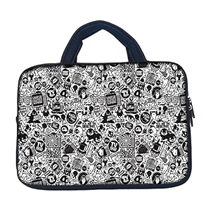 theskinmantra chain laptop sleeve bag compatible with laptopmacbookschrombooknotebookzbook 133 inch handle clocks