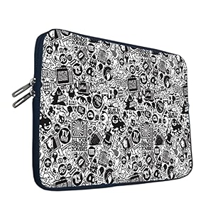 theskinmantra chain laptop sleeve bag compatible with laptopmacbookschrombooknotebookzbook 133 inch handle clocks