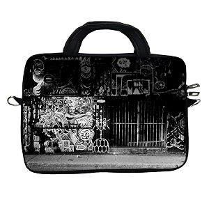 theskinmantra chain laptop sleeve bag compatible with laptopmacbookschrombooknotebookzbook 116 inch slingstrap tattoo shop